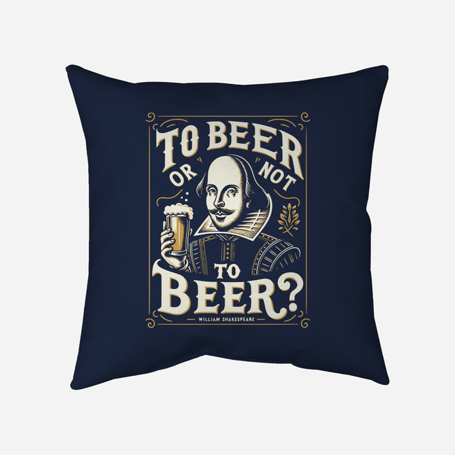 To Beer Or Not To Beer-None-Removable Cover w Insert-Throw Pillow-BridgeWalker