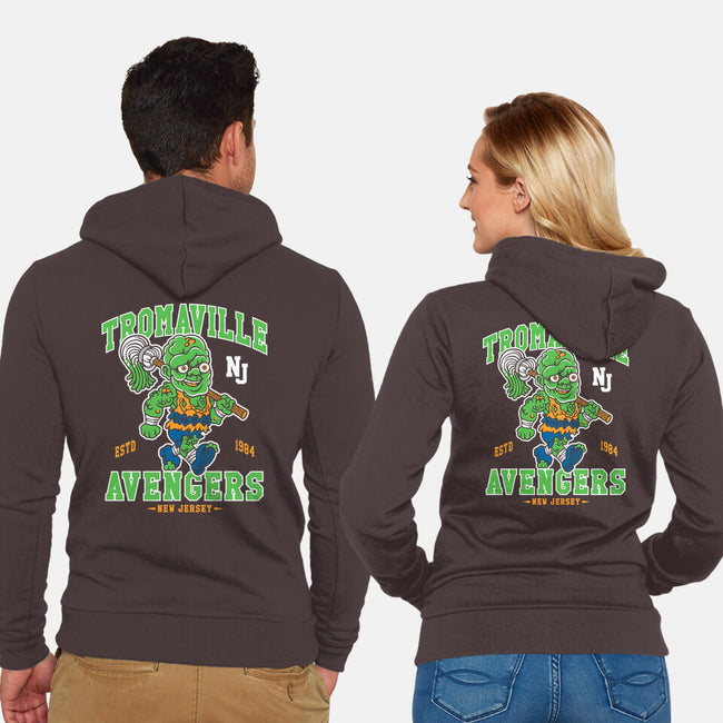 Tromaville Avengers-Unisex-Zip-Up-Sweatshirt-Nemons