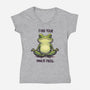 Find Your Inner Frog-Womens-V-Neck-Tee-Evgmerk