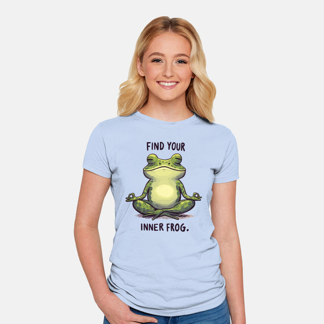 Find Your Inner Frog-Womens-Fitted-Tee-Evgmerk