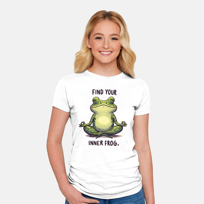 Find Your Inner Frog-Womens-Fitted-Tee-Evgmerk