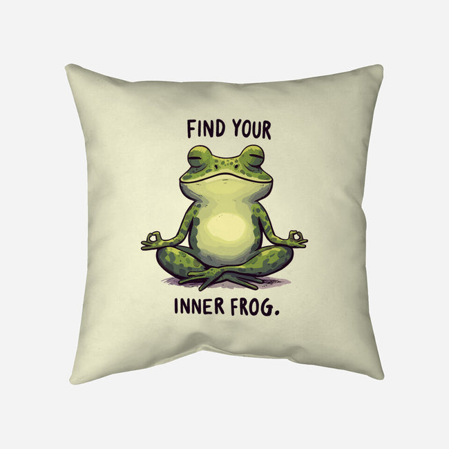 Find Your Inner Frog-None-Non-Removable Cover w Insert-Throw Pillow-Evgmerk