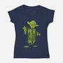 The Jedi Master-Womens-V-Neck-Tee-dalethesk8er