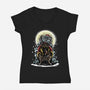 The Throne Of Krampus-Womens-V-Neck-Tee-zascanauta