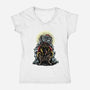 The Throne Of Krampus-Womens-V-Neck-Tee-zascanauta