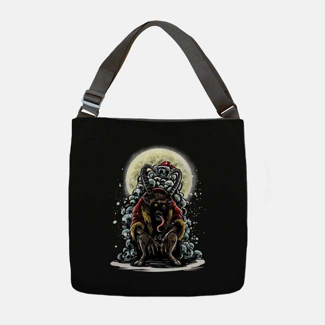 The Throne Of Krampus-None-Adjustable Tote-Bag-zascanauta