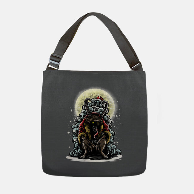 The Throne Of Krampus-None-Adjustable Tote-Bag-zascanauta