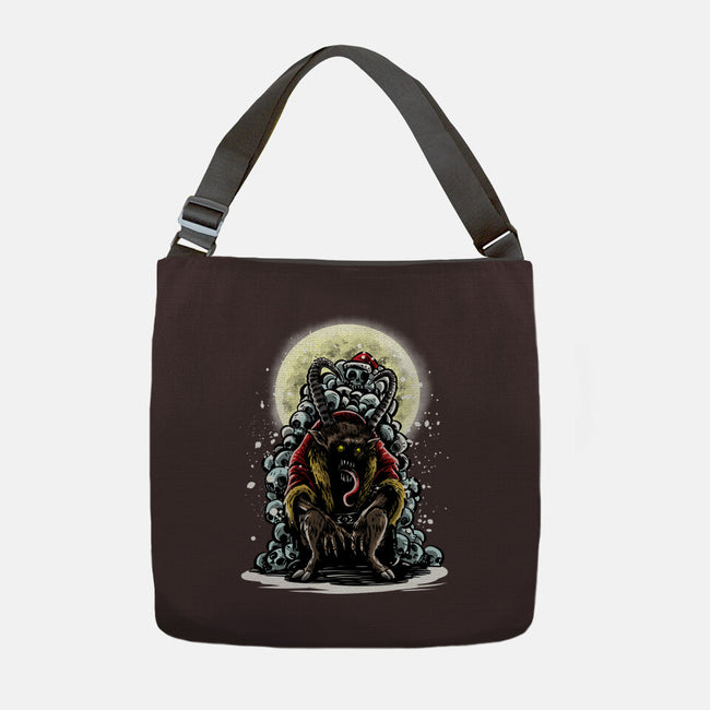 The Throne Of Krampus-None-Adjustable Tote-Bag-zascanauta