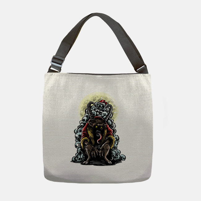 The Throne Of Krampus-None-Adjustable Tote-Bag-zascanauta