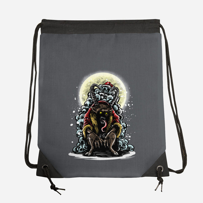 The Throne Of Krampus-None-Drawstring-Bag-zascanauta