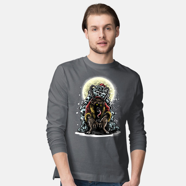 The Throne Of Krampus-Mens-Long Sleeved-Tee-zascanauta