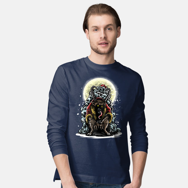 The Throne Of Krampus-Mens-Long Sleeved-Tee-zascanauta