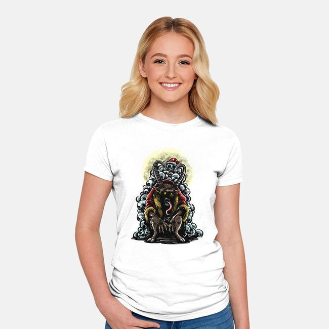 The Throne Of Krampus-Womens-Fitted-Tee-zascanauta