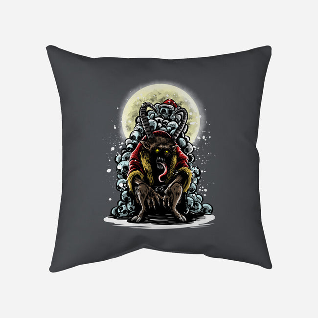 The Throne Of Krampus-None-Non-Removable Cover w Insert-Throw Pillow-zascanauta