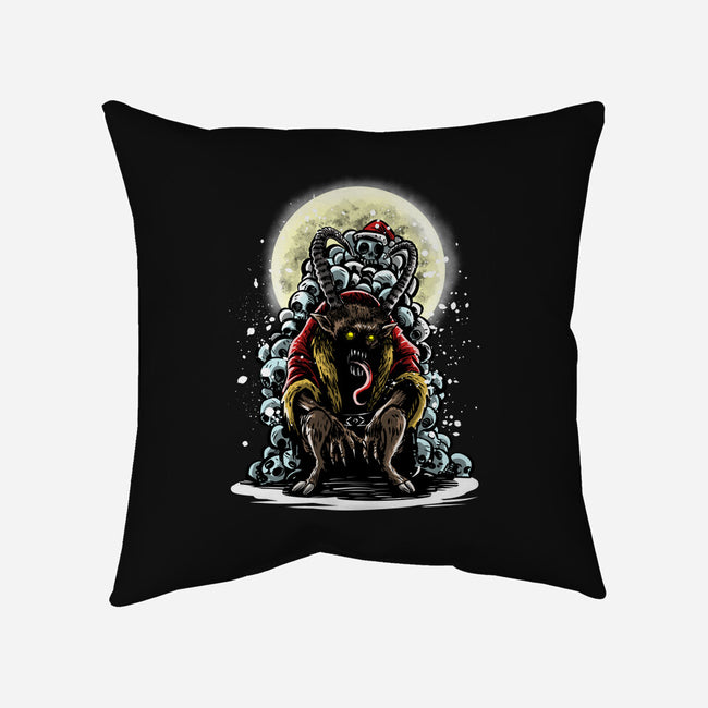 The Throne Of Krampus-None-Removable Cover-Throw Pillow-zascanauta