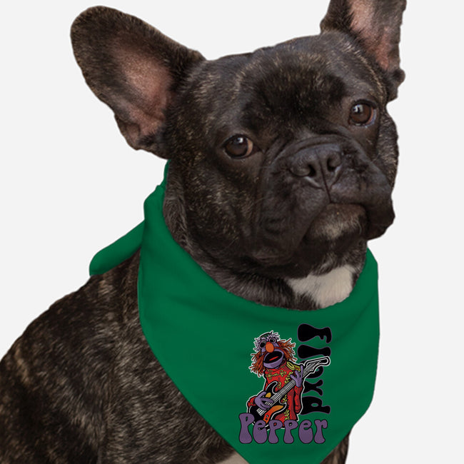 Floyd Pepper-Dog-Bandana-Pet Collar-Action Nate