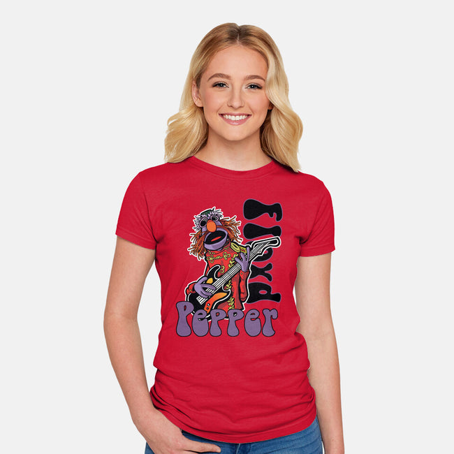 Floyd Pepper-Womens-Fitted-Tee-Action Nate