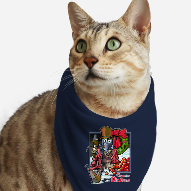 Charles Dickens-Cat-Bandana-Pet Collar-Action Nate