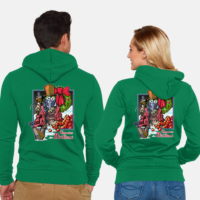 Charles Dickens-Unisex-Zip-Up-Sweatshirt-Action Nate