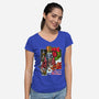 Charles Dickens-Womens-V-Neck-Tee-Action Nate