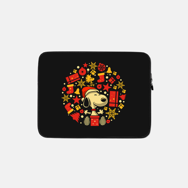 Christmas Beagle-None-Zippered-Laptop Sleeve-erion_designs