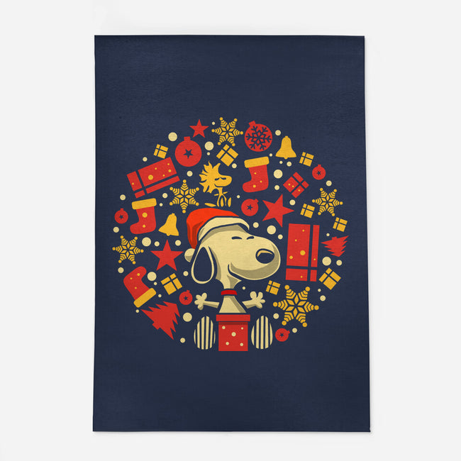 Christmas Beagle-None-Indoor-Rug-erion_designs
