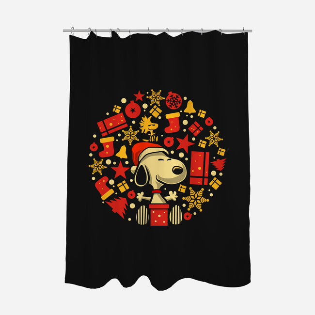Christmas Beagle-None-Polyester-Shower Curtain-erion_designs