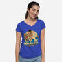 Heart Bender-Womens-V-Neck-Tee-Studio Mootant