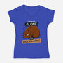 Leave Me Alone I'm Hibernating-Womens-V-Neck-Tee-drbutler