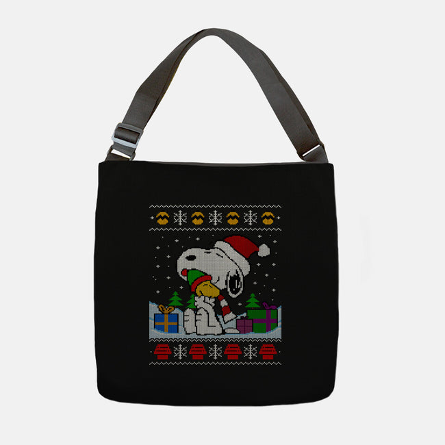 Holiday Beagle-None-Adjustable Tote-Bag-drbutler