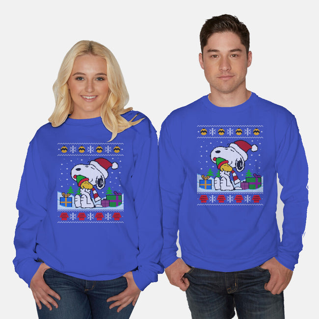 Holiday Beagle-Unisex-Crew Neck-Sweatshirt-drbutler