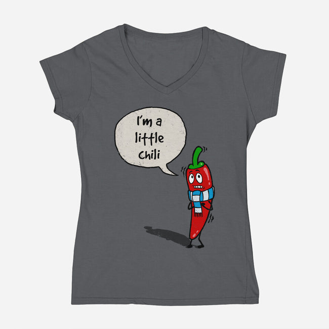 A Little Chili-Womens-V-Neck-Tee-drbutler