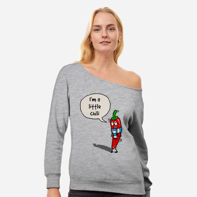 A Little Chili-Womens-Off Shoulder-Sweatshirt-drbutler