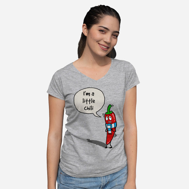 A Little Chili-Womens-V-Neck-Tee-drbutler