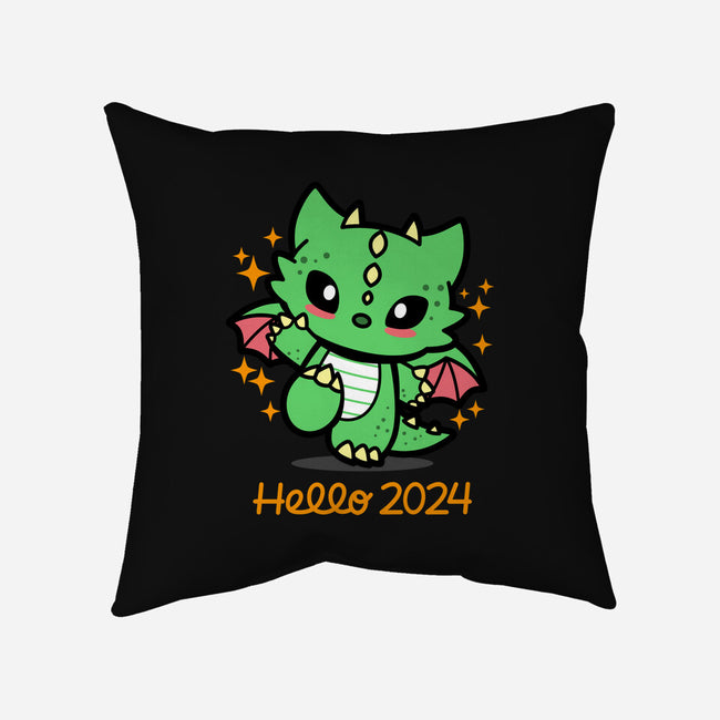 Hello 2024-None-Non-Removable Cover w Insert-Throw Pillow-Boggs Nicolas