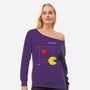 Pac-Man High Score-Womens-Off Shoulder-Sweatshirt-J. P. Roussel