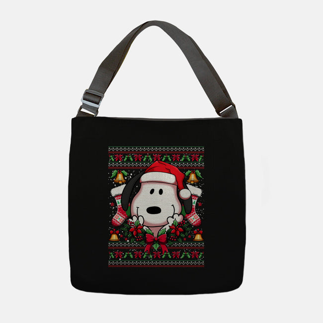 Snoopy Christmas Sweater-None-Adjustable Tote-Bag-JamesQJO