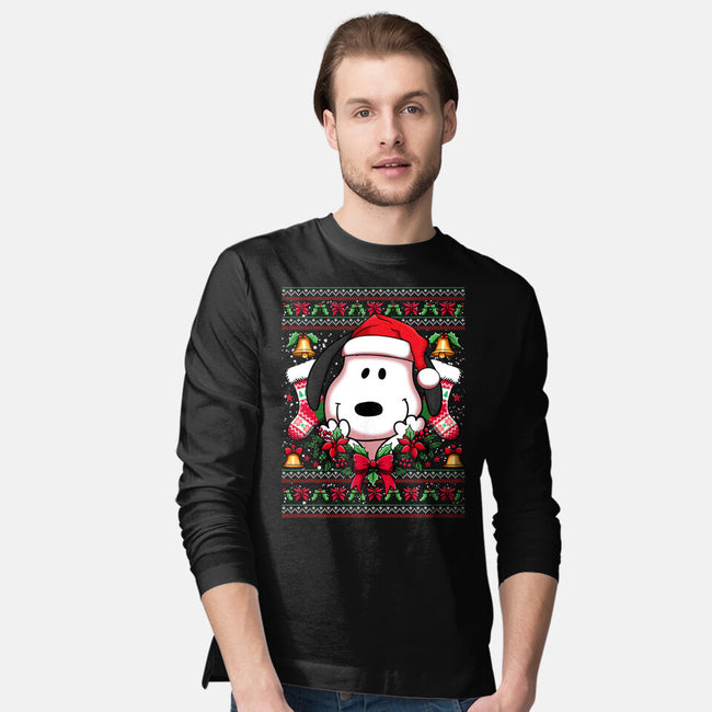 Snoopy Christmas Sweater-Mens-Long Sleeved-Tee-JamesQJO