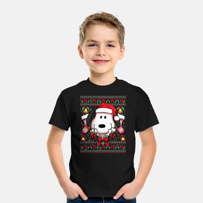 Snoopy Christmas Sweater-Youth-Basic-Tee-JamesQJO