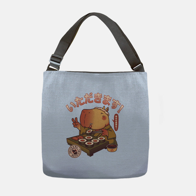 Sushi Chef Cute Capybara-None-Adjustable Tote-Bag-tobefonseca