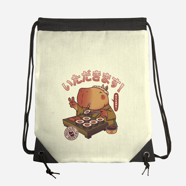 Sushi Chef Cute Capybara-None-Drawstring-Bag-tobefonseca