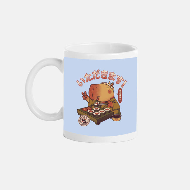 Sushi Chef Cute Capybara-None-Mug-Drinkware-tobefonseca