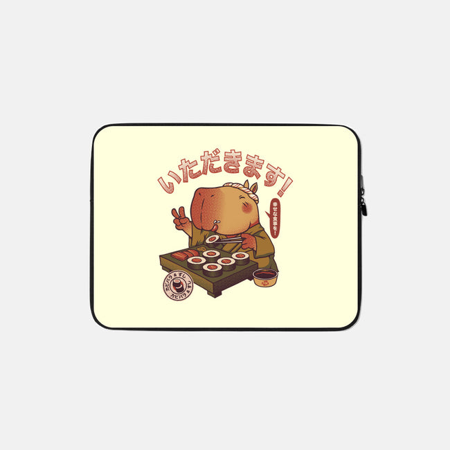 Sushi Chef Cute Capybara-None-Zippered-Laptop Sleeve-tobefonseca