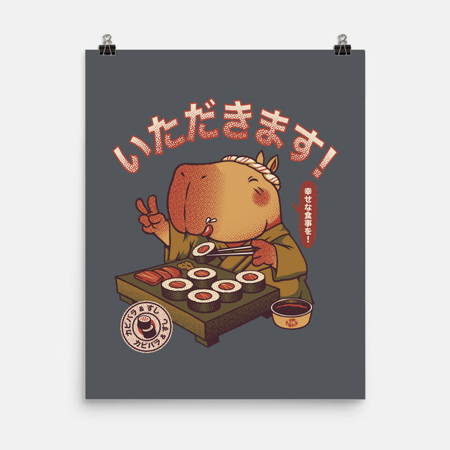 Sushi Chef Cute Capybara-None-Matte-Poster-tobefonseca