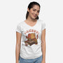 Sushi Chef Cute Capybara-Womens-V-Neck-Tee-tobefonseca