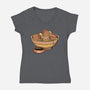 Capybara Cute Ramen-Womens-V-Neck-Tee-tobefonseca