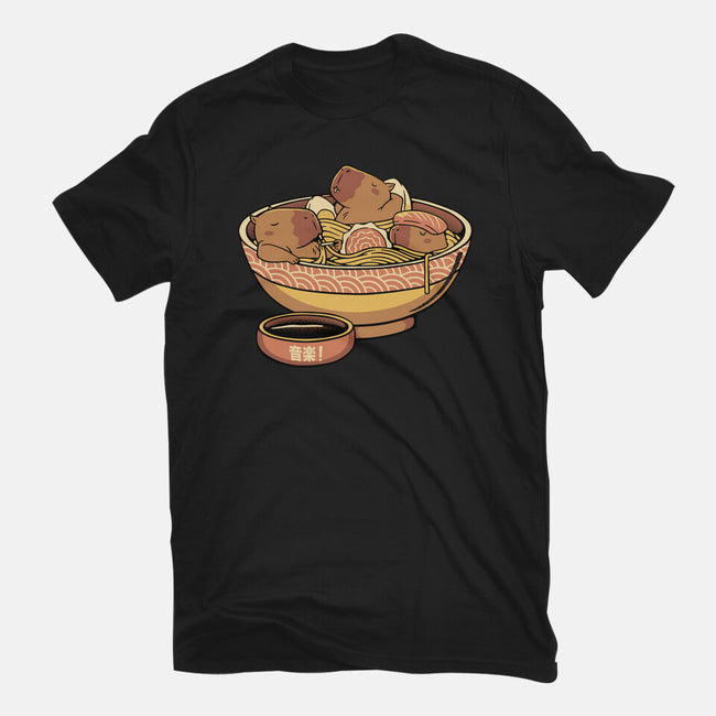 Capybara Cute Ramen-Mens-Heavyweight-Tee-tobefonseca