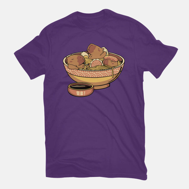 Capybara Cute Ramen-Womens-Basic-Tee-tobefonseca