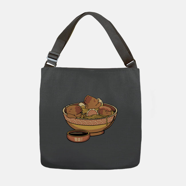 Capybara Cute Ramen-None-Adjustable Tote-Bag-tobefonseca