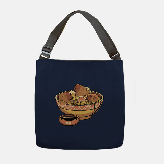 Capybara Cute Ramen-None-Adjustable Tote-Bag-tobefonseca